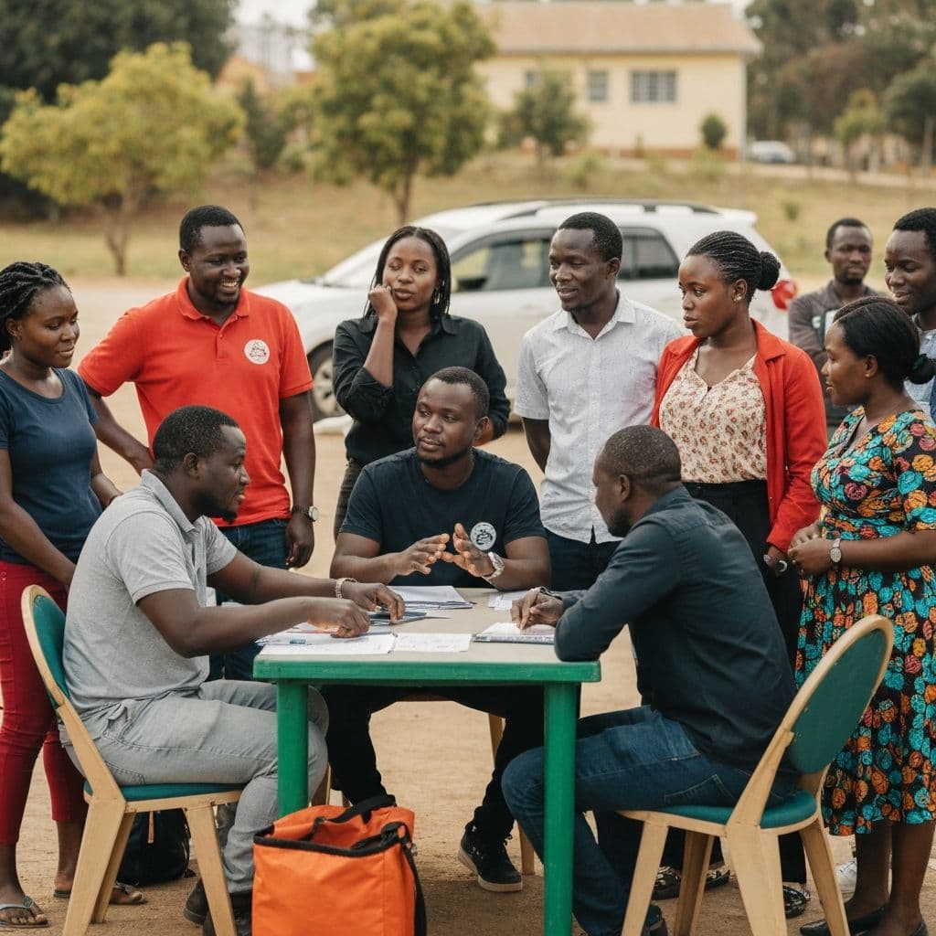 Gig workers organizing together
